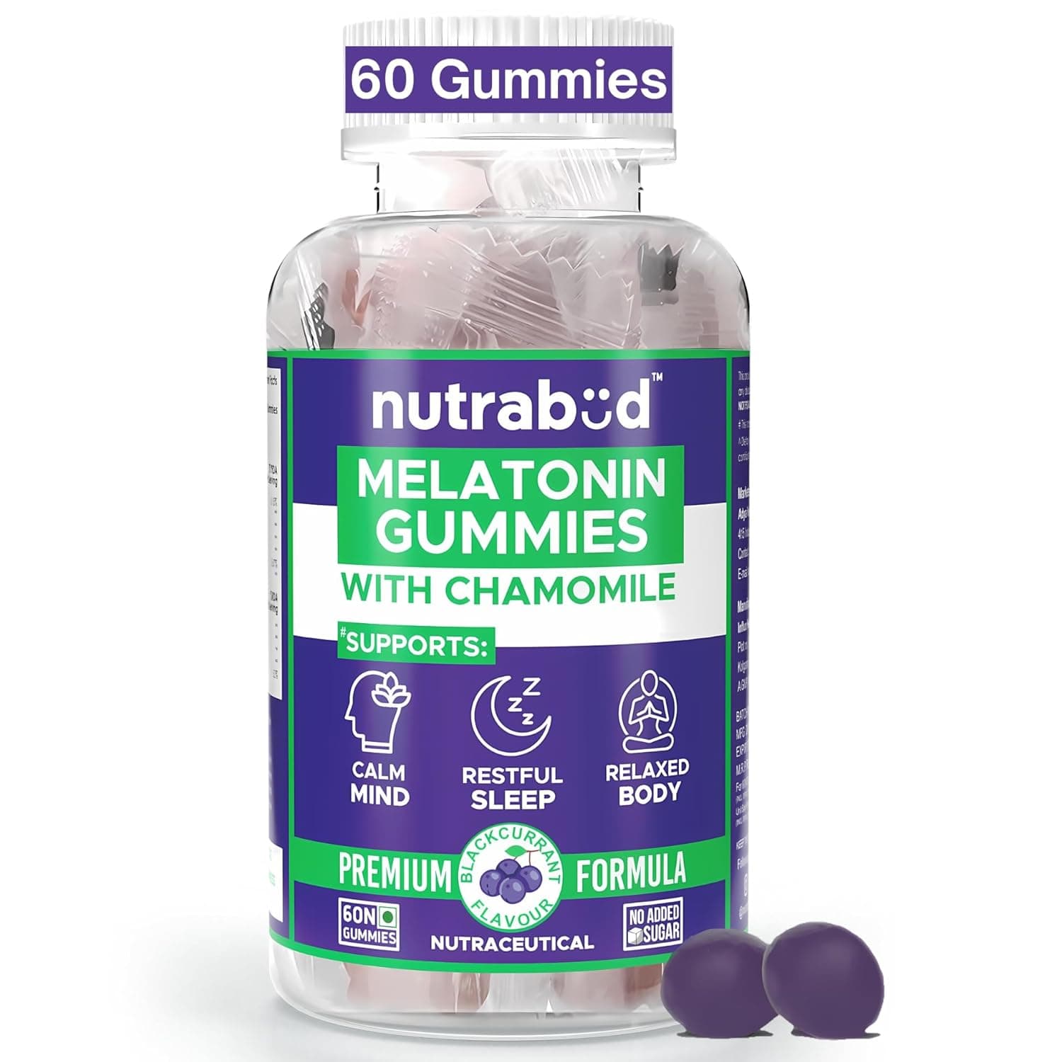 Nutrabud Nutrabud Мелатонин, жевательные конфеты для сна, 3 мг, 60 шт. Стресс и сон - Изображение 1
